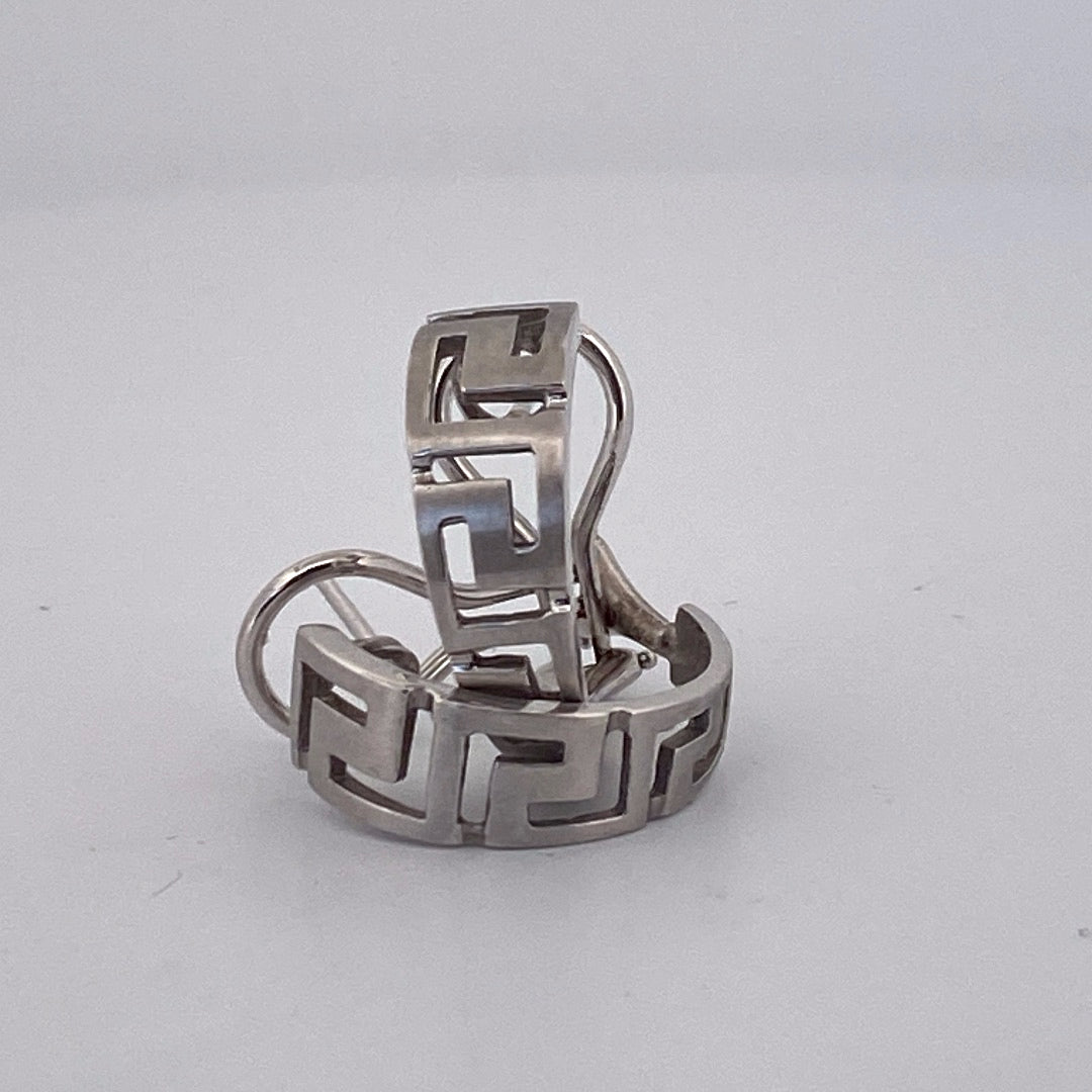 White Gold Hoop Earrings