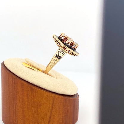 Unveiling a Vintage Treasure: Antique Diamond &amp; Black Enamel Ring (On Consignment)