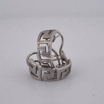 White Gold Hoop Earrings